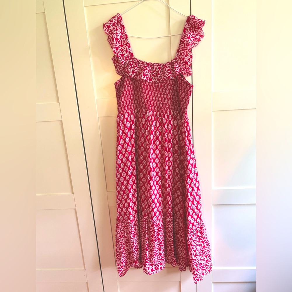 Vineyard Vines , Vineyard Tile Smocked Midi Dress. Woman’s Size Small - Picture 11 of 13